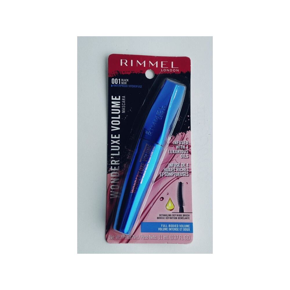 Rimmel Wonder' Luxe Volume Mascara 001 Black Waterproof.